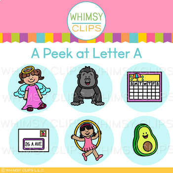 The Really Big Alphabet Letter A Alphabet Clip Art Set by Whimsy Clips