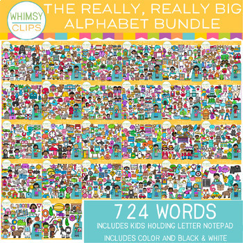 The Really, Really Big Alphabet Clip Art Bundle by Whimsy Clips