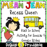 The Recess Queen Activities | Printable & Digital