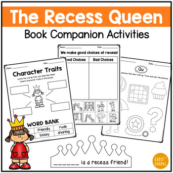 Preview of The Recess Queen - NO-PREP Book Companion Activities for K-2