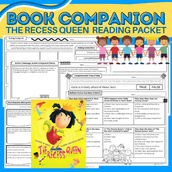 Preview of The Recess Queen: Reading Comprehension Packet & Activities {Book Companion}