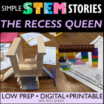 Preview of The Recess Queen STEM Challenge Back to School STEM Activities Playground