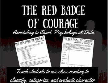 Preview of The Red Badge of Courage Annotating Task - Charting Psychological Behavior