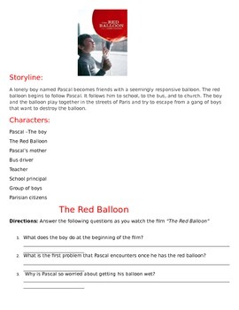 Preview of The Red Balloon- Movie Guide- English Version