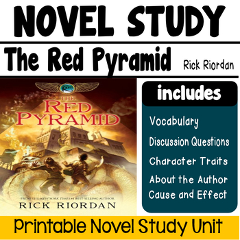 The Red Pyramid by Rick Riordan Novel Study Complete by Gold Teaching US
