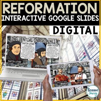 Preview of The Reformation Google Classroom  | Protestant Reformation Google Slides