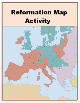 Preview of The Reformation - Map Activity Assessment - Inference (Distance Learning)