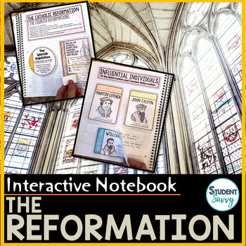 Preview of Protestant Reformation Interactive Notebook Ninety-Five Theses Worksheets