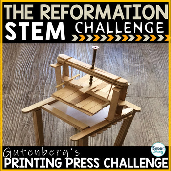Preview of The Reformation STEM Challenge | Gutenberg Printing Press STEM Activity