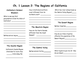 The Regions of California Notes