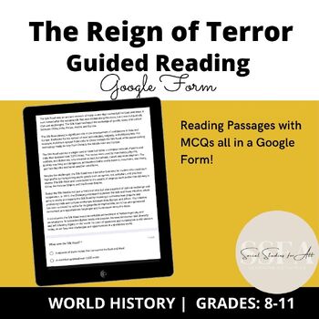 Preview of The Reign of Terror Guided/Close Reading Google Form