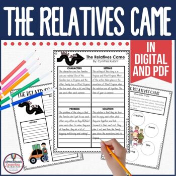 Preview of The Relatives Came by Cynthia Rylant Activities for Comprehension and Writing