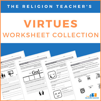 Preview of The Religion Teacher's Virtues Worksheet Collection