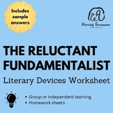 The Reluctant Fundamentalist - Literary Devices Worksheet 