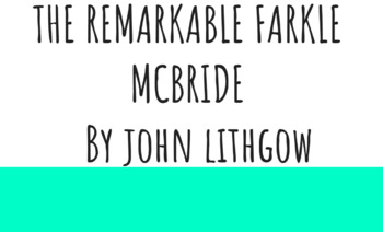 Preview of The Remarkable Farkle McBride Lesson Plan & Activity Sheets