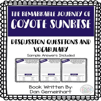 Preview of The Remarkable Journey of Coyote Sunrise - Comprehension & Discussion Questions