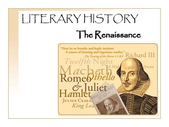 Preview of The Renaissance/ An introduction to the Age and its Literature