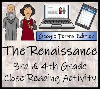 Preview of The Renaissance Close Reading Activity Digital & Print | 3rd & 4th Grade