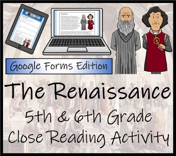 Preview of The Renaissance Close Reading Activity Digital & Print | 5th Grade & 6th Grade