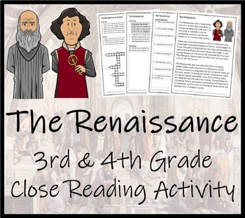 Preview of The Renaissance Close Reading Comprehension Activity | 3rd Grade & 4th Grade