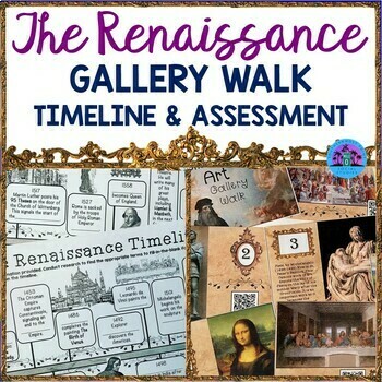 Preview of The Renaissance ❘ Renaissance Art ❘ Gallery Walk, Timeline, & Quiz