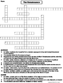 The Renaissance Worksheet/ Crossword Puzzle (Leonardo da V