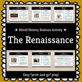 Preview of The Renaissance ★ World History Stations Activity ★ Print & Go Prep 