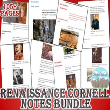 Preview of Renaissance Cornell Notes Bundle (World History)