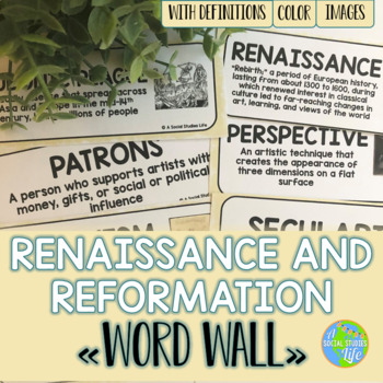Preview of Renaissance and Reformation Word Wall