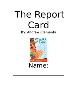 Preview of The Report Card by Andrew Clements