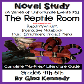 The Reptile Room Novel Study And Project Menu A Series Of Unfortunate Events