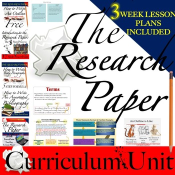 Preview of Research Paper: Curriculum Unit with Google Slides