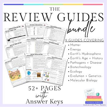 Preview of The Review Guides - Complete Bundle (8th Grade Science)