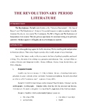 The Revolutionary Period Literature (Lesson Notes and Powe