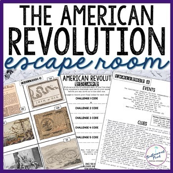 Preview of The Revolutionary War American Revolution Escape Room