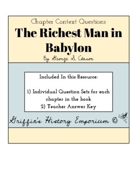 Preview of The Richest Man in Babylon (Chapter Companion)