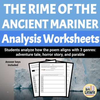 The Rime of the Ancient Mariner Analysis Worksheets: 3 Views by BritLitWit