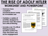 The Rise of Adolf Hitler worksheet and PowerPoint - WWII -