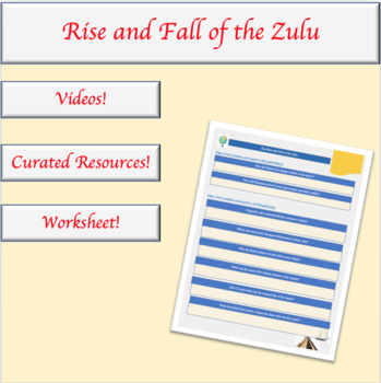 Preview of Zulu -The Rise and fall lesson plan (Scramble for Africa)