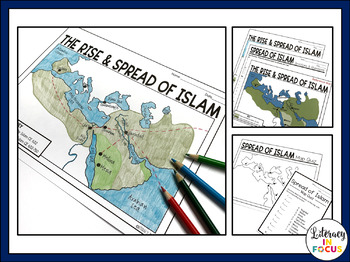 Islam Map Worksheet | Google Classroom | Distance Learning by Literacy
