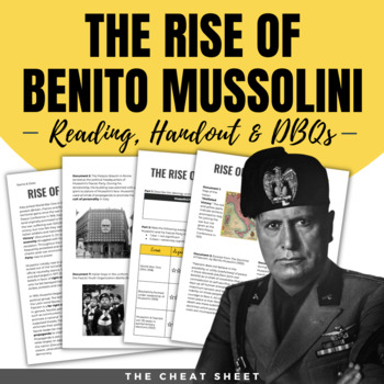 Preview of The Rise of Mussolini and Fascism - World War Two - Digital & Print!