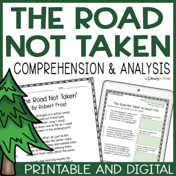Preview of The Road Not Taken | Reading Comprehension Unit | Robert Frost