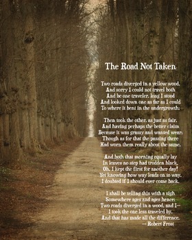 Preview of The Road Not Taken - Robert Frost Poem - Printable Wall Art