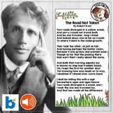 The Road Not Taken Robert Frost Poetry Analysis Audio BOOM Cards