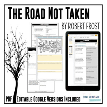 Preview of Poetry Lesson: "The Road Not Taken" by Robert Frost | DIGITAL