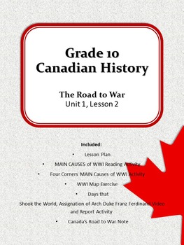Preview of The Road To War: Understanding Canada's Journey to WWI