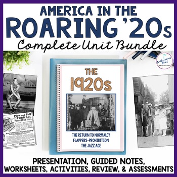 Preview of The Roaring Twenties 1920s America Unit Plan Bundle