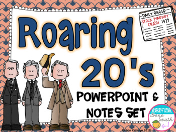 Preview of The Roaring Twenties 20's 20s 1920s PowerPoint and Notes Set
