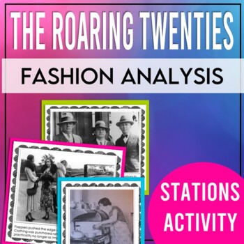 Preview of The Roaring Twenties: Fashion Activity (Stations with Flipbook)
