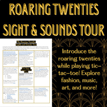Preview of The Roaring Twenties Introduction Choice Board